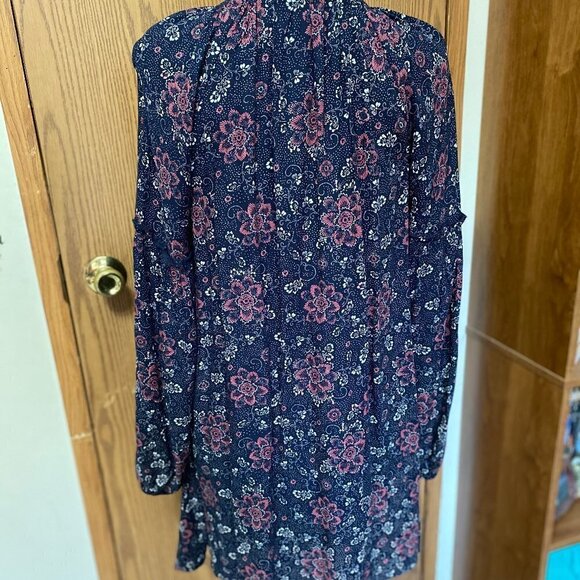 Hinge Boho Floral Mini Dress Cottage Core Medium - Picture 2 of 7